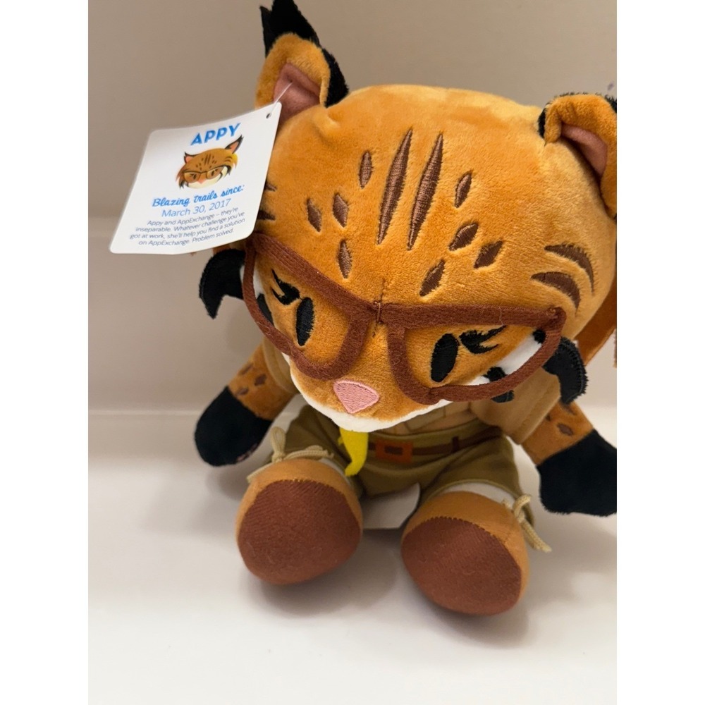 Appy Salesforce Plush Lynx Glasses Explorer Outfit Collectible